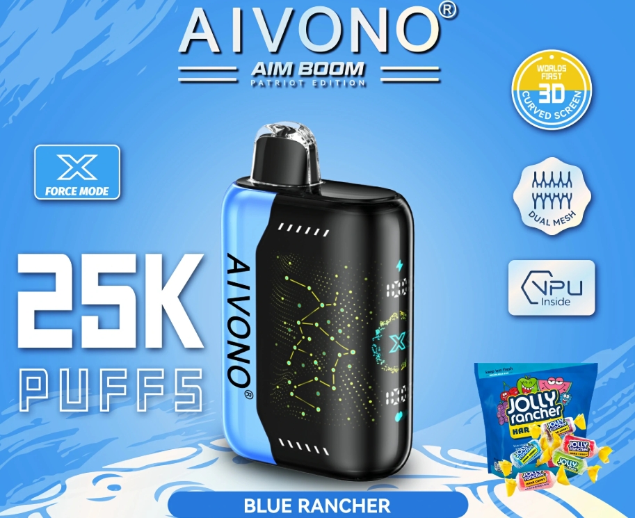 Unleash the Flavor with Aivono AIM BOOM 25000 Puffs Vape - Blue Rancher